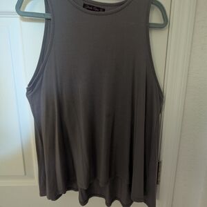 Pink Rose Gray Relaxed Sleeveless Tank